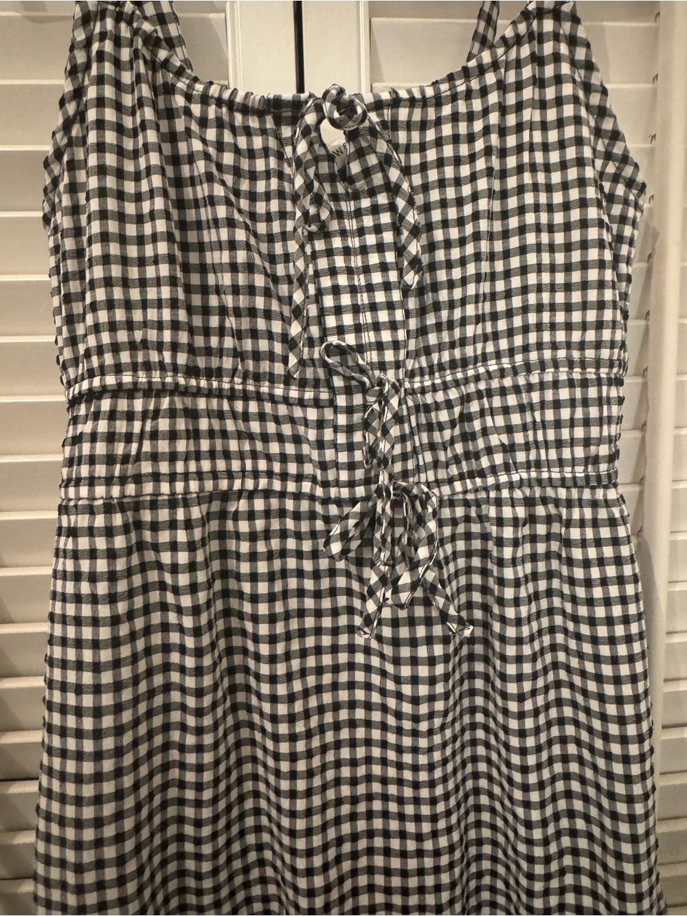 Gingham Midi Sundress in Black and White size S - Picture 2 of 5